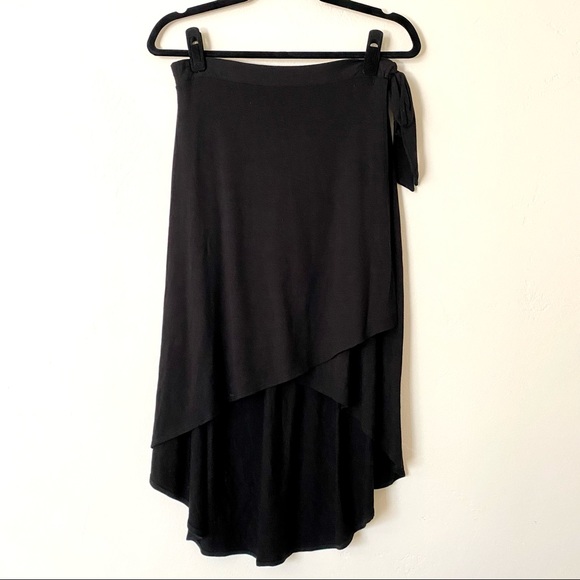 [ Sold ] Black Wrap Skirt by Forever 21, Large - Picture 2 of 6